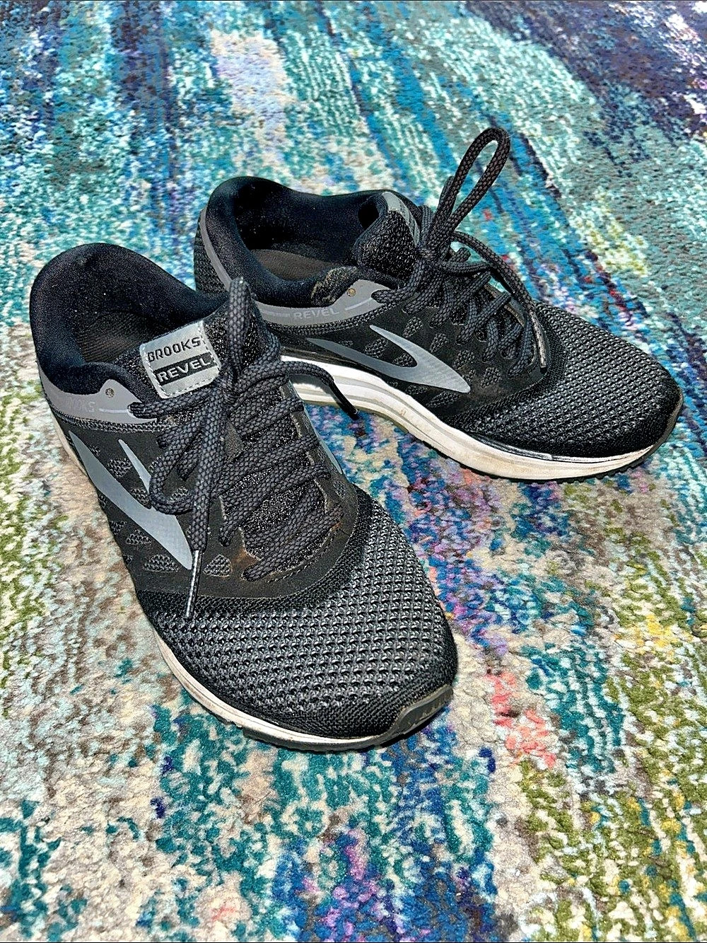 Brooks Revel Black Athletic Shoes